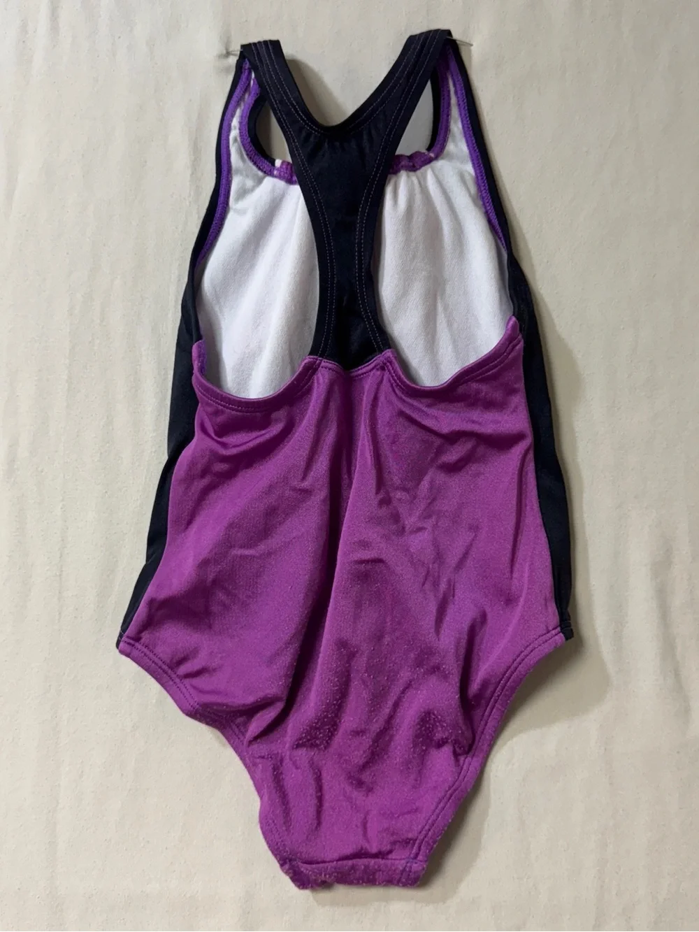 Speedo Purple Full One Piece Swimsuit Bathing suit Girls 5 Swim Beach Pool Team